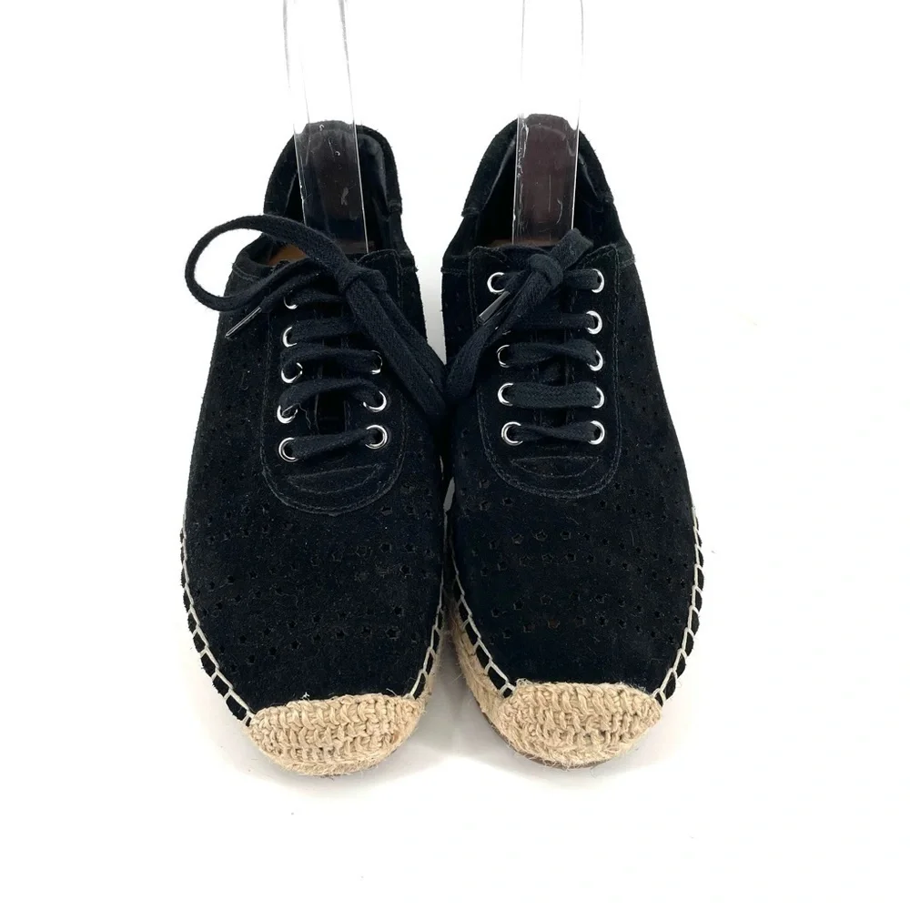 Marc Fisher LTD Mandal Espadrille Sneaker Black Suede Shoe
